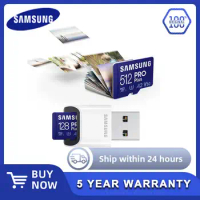 SAMSUNG Original Micro SD Memori Memory Card U3/4K TF MicroSDXC Cards 128GB 256GB 512GB C10 A2/V30 For Phone Drone Camera Monit