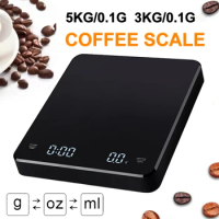 Digital Espresso Coffee Scale with Timer Pour Over Drip Espresso Scale LCD Display 5kg 3kg/0.1g High Precision Auto Power Off