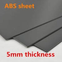 2pcs/lot 5mm thickness black colour ABS plastic sheet model solid flat board for sand table model making advertising plank