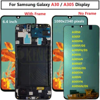 For Samsung galaxy A30 A305/DS A305F A305FD A305A Display with frame Touch Screen Digitizer Assembly For Samsung A30 lcd