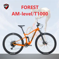 TWITTER FOREST-Full Suspension Carbon Fiber Mountain Bike, ROCKSHOX, MNR Suspension and Fork Lift Seat Tube, AM-Class, 27.5 in,