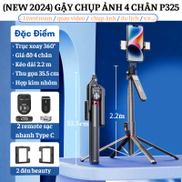 Tripod Tripod điện thoại 4 chân cao 2.2m P325, Giá đỡ điện thoại livestream, quay video, chụp ảnh du