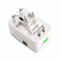 Electric Plug Power Socket Adapter International Travel Adapter Universal Travel USB Power Charger Converter EU UK US AU 100pcs