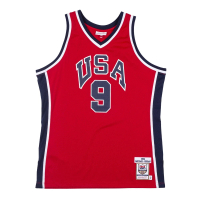 【NBA】M&amp;N Authentic球員版復古球衣 84 TEAM USA #9 Michael Jordan 紅(AJY4AC19080-USASCAR84MJO)