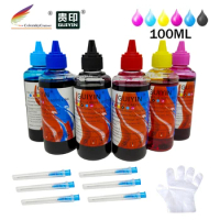 6 Color Refill Dye Ink for Epson 811 821 T0811 - T0816 T0821 - T0826 Stylus Photo R270 R290 RX590 RX610 100ml Each 6pcs/pack