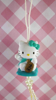 【震撼精品百貨】Hello Kitty 凱蒂貓 KITTY手機提帶-招財貓(綠) 震撼日式精品百貨