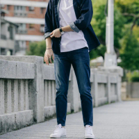 【Last Taiwan Jeans 最後一件台灣牛仔褲】上寬下窄 緊身錐形 台灣製牛仔褲 獨家細緻布料 #31001(深藍)