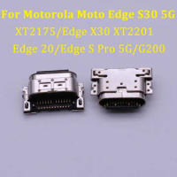 5Pcs USB Charger Connector Charging Dock Port For Motorola Moto Edge S30 5G XT2175/Edge X30 XT2201/Edge 20/Edge S Pro 5G/G200