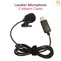 Applicable to M^M USB Lavalier Lapel Condenser Microphone Omnidirectional Wired Clip-on Mic Hands Fr