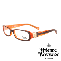 【Vivienne Westwood】經典閃耀土星光學鏡框(橘/咖啡 VW125_04)