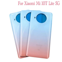 New for Xiaomi Mi 10T Lite 5G battery back cover 3D glass panel rear door mi 10T Lite glass housing case with adhesive replace