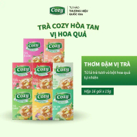 Trà Cozy Trà Đen Hòa Tan Các Vị Trái Cây Trà Đào, Chanh, Vải, Dâu, Ổi hồng, Chanh dây, Sâm Bí Đao