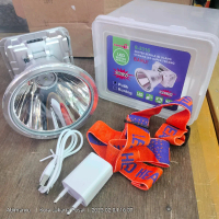 Senter kepala sunpro 300 watt S-2316 LED CHIP LASER indikator baterai 9000mAh tahan 15 jam cahaya pu