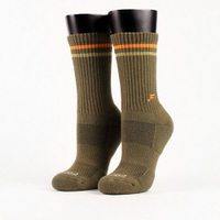 FOOTER 復古線條運動氣墊襪 除臭襪 小腿襪  運動襪 襪子 氣墊襪 黑白綠(女-K184M)