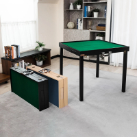 Porter手提式摺合實木麻雀枱 黑色