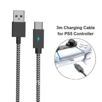 Charger Cable for Sony PS5 Game Accessories 3m Charging Data Cable for Sony PS5 Controller Data Games Handles