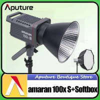 Aputure Amaran 100x S 2700K-6500K Bi-color LED Video Light with Amaran Light Dome Mini SE Softbox for Live Streaming Photography