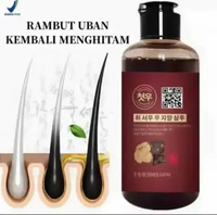 Blackening Shampoo Original Shampo penutup penghitam uban rambut permanen 300ml blackening shampoo