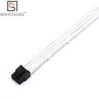 PC Custom 4mm PET Sleeve Single EPS ATX 8Pin Power Extension Cable Male to Female Fits All PSU Model for SilverStone FSP Antec
