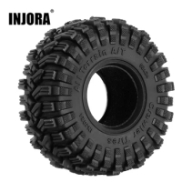 INJORA King Trekker 58*24mm All Terrain Super Soft Sticky 1.0 Wheel Tires for 1/18 1/24 RC Crawler SCX24 AX24 TRX4M (T1017)