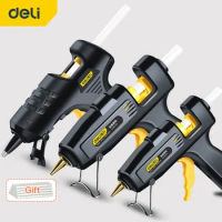 Deli High Temp Heater Melt Hot Glue Gun 20W/40W/60W/100W DIY Repair Tool Heat Mini Gun With Glue Sticks Heat Hot Melt Glue Gun
