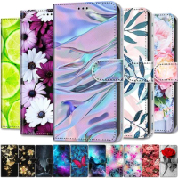 Leather Magnetic Case For Huawei P40 Lite P40Lite P 40 40Lite E Coque Phone Cover Flip Wallet Painted Funda Etui