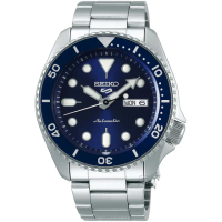 【SEIKO 精工】5 Sports 系列潮藍機械錶 指針錶 手錶 禮物 畢業(4R36-07G0B/SRPD51K1)