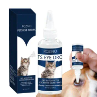 Gentle Pet Eye Drops For Dogs 30ml Natural Ingredient Pets Tear Remover Eye Drops Relieve Eye Itching Gentle Cleansing Eye Drops