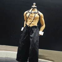 1/6 Scale Men's Sexy Shoulder Strap Samurai Wide Leg Pants with Leather Chocker Wrist Band for 12" Action FIgure Body Model
