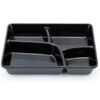 Piring Makan Bento Sekat 4 PGB85 Premium Melamin Pro Onyx Divided Serving Plate Sekat Piring Makan N