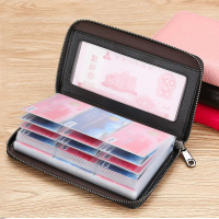 Multifunctional Zipper Large Capacity Card Holder Unisex Multi-Card Slot Credit Card Case Business C