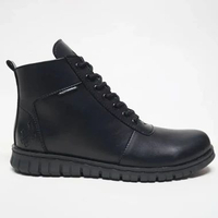 - Hollo Boots Sepatu Formal Pria Brown Pantofel Tinggi Resleting 44 Hollo High Black