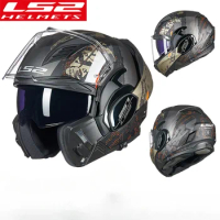 Original LS2 Valiant II Motorcycle Helmet Ls2 FF900 Flip Up Helmets Dual Lens Modular Casco Moto Casque