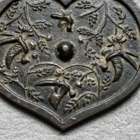 Copper ware, bronze mirrors, Tang Dynasty, Han Dynasty bronze mirrors, exquisite and mellow hip (peach shaped four dragons)