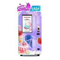 Fully Automatic Soft Ice Cream Vending Machine 15S Rapid Dispensing 100 Cups Ice Cream Vending Machine 15L For Shop Mall 3000w