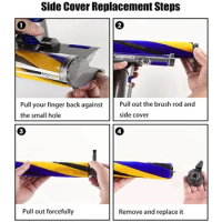 Roller Brush Bar End Cap Cover for Dyson Digital Slim, V8 Slim, V12 V15 Detect Slim Vacuum Cleaner Replacement Parts