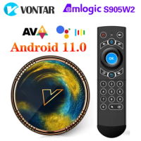VONTAR X2 Smart TV Box Android 11 Amlogic S905W2 with 2GB 16GB Support 4K 60fps AV1 2.4&amp;5G Wifi BT4.0 Media Player 4GB 32GB 64GB