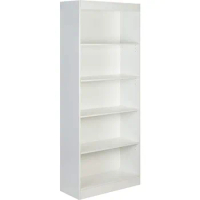 OneSpace Essentials 5-Tier Bookshelf, White