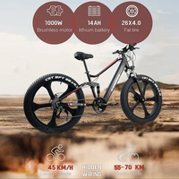 EU Stock Electric Mountain Bike 48V 13.6Ah E-Bicycle 4.0 Fat SHIMANO Hydraulic Brake Snow Bike with Integrated Wheel for Adult