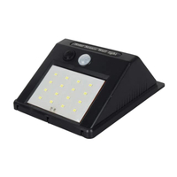 โคมไฟผนังโซล่าเซลล์ LUZINO รุ่น SL-17016 ขนาด 12.5 x 9.5 x 5 ซม. สีดำ