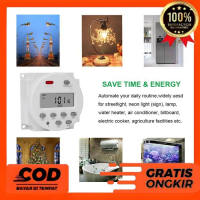 Harga Diskon Timer Switch Digital Time Delay Relay 220V 12V CN101A Untuk Lampu - 220V Putih