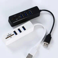 Usb Hub with Tf Card Reader High-speed Usb2.0 Multi-port Adapter Plug Play Docking Station with Sd/tf Card Reader for Macbook