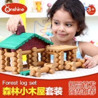 Wooden Toy 90pcs Forest House Compatible with Lego Architecture Building Blocks Bricks Education Toys Gifts