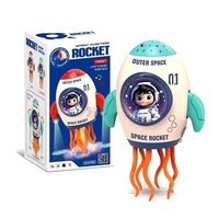 PROMO MAINAN ANAK ROKET MENARI SEMPROTAN AIR ROKET BISA MENARI LED + MUSIK SPRAY FUNCTION ROCKET