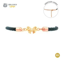UBS Gold Gelang Tali Emas Irene - Agp1769k - 8k Adj(16-19cm)-HITAM