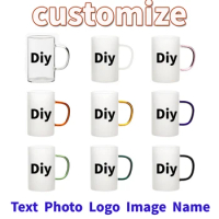 Diy Custom personalized Glass Cup Mug Print Pattern Picture Photo Logo Name Text Frosted Drinking Beer Creative Present Gift