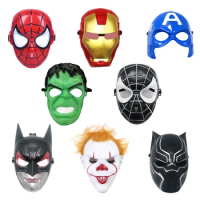 Disney Marvels Spiderman Movie Figure Mask Cartoon Anime Figure Spider-Man Ironman Cosplay Theme Party Mask Children Gift Toys