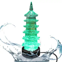 LED Aquarium Fish Tank Light Pagoda Shape Aquarium Light Glowing Fish Tank Decorations For Aquarium Fountain Fish Tank