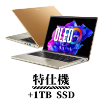 Acer 宏碁 Swift Go SFG14-71-53M4 14吋OLED輕薄特仕筆電 (i5-13500H/16G/1T+1T/Win11/璀璨金鑽石版)