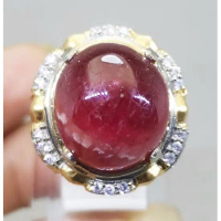 Cincin Batu Merah Ruby Corundum Tua Asli